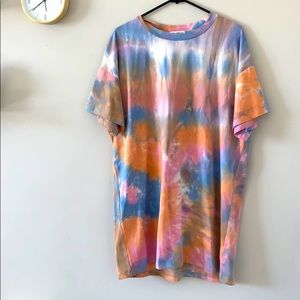 tie-dye tee shirt dress